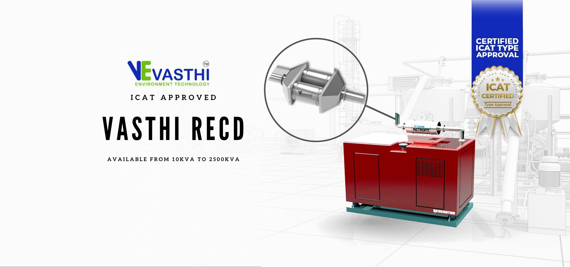 Retrofitted Emission Control Device (RECD) for Diesel Generator set